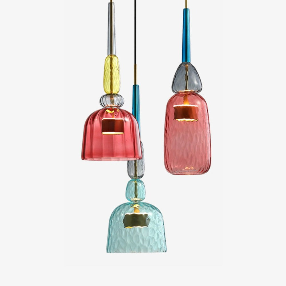 LumiColore – Farverig glasloftlampe LED – Moderne & stemningsfuld