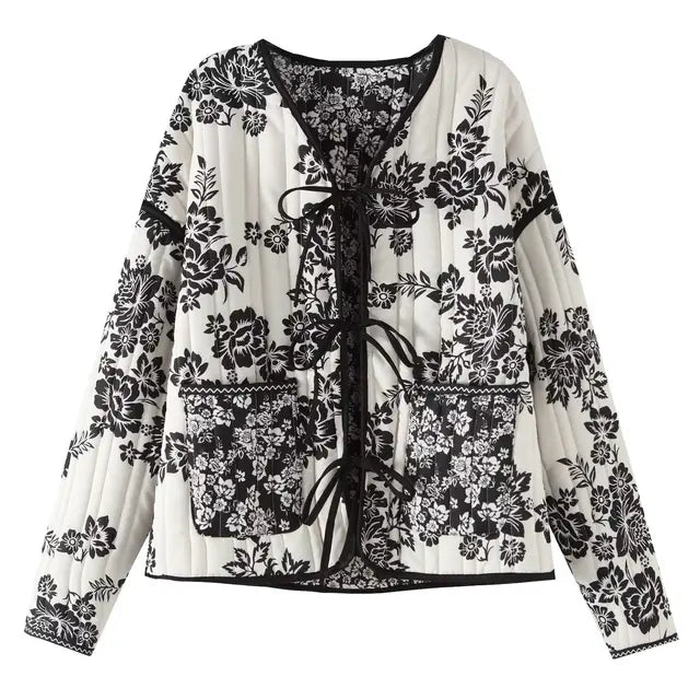 Giulia | Vintage-Patchwork-Jacke mit Blumenmuster für Frauen