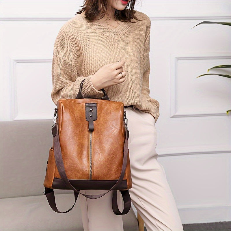 Sicherer Damen-Rucksack aus veganem Leder – Stilvoll & durchdacht