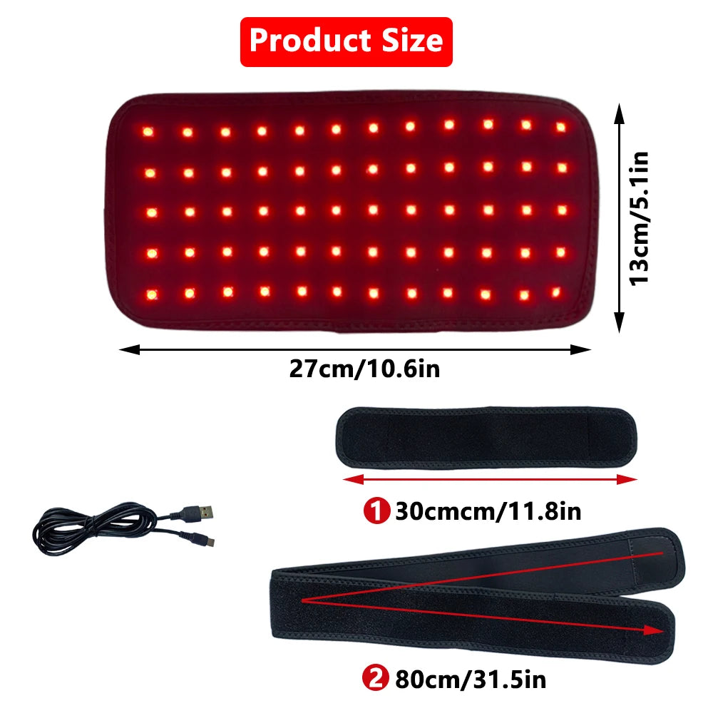 Therapie-Gürtel mit 60 roten LEDs und Infrarotlicht 660/850 nm 1