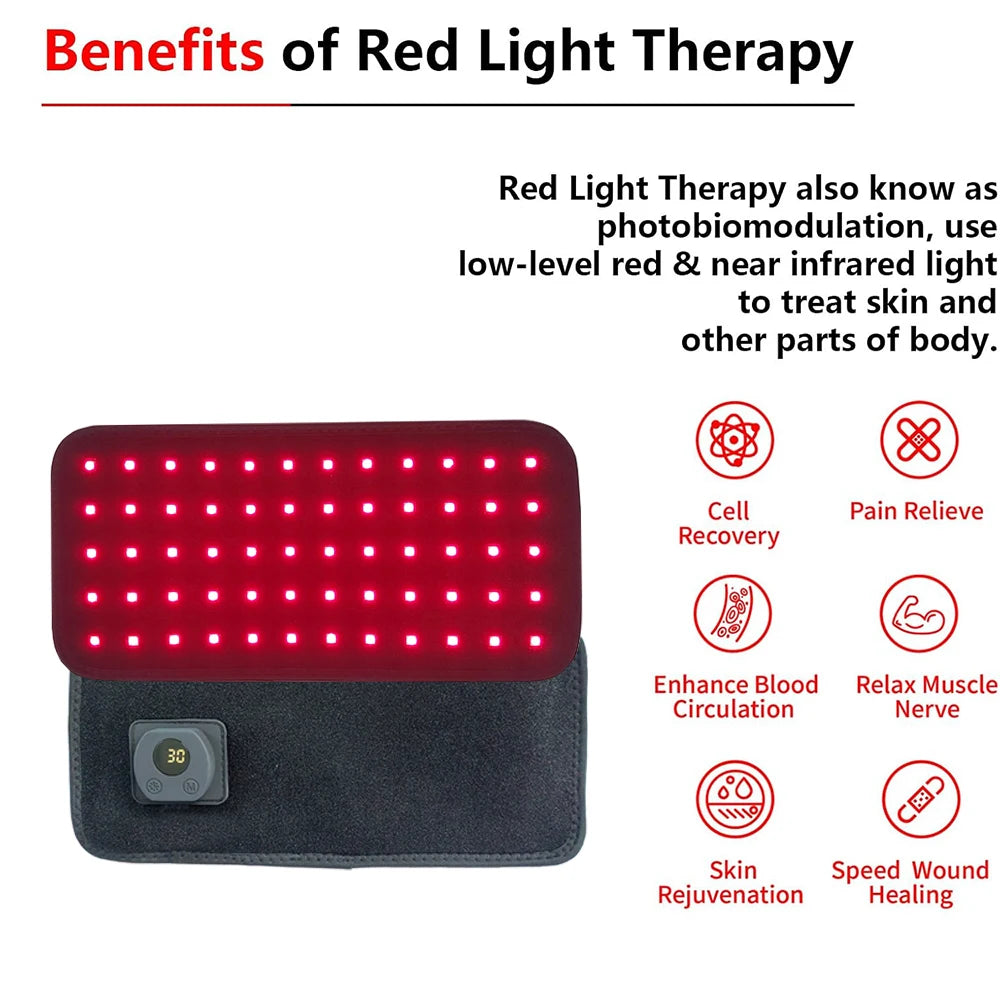 Therapie-Gürtel mit 60 roten LEDs und Infrarotlicht 660/850 nm 5