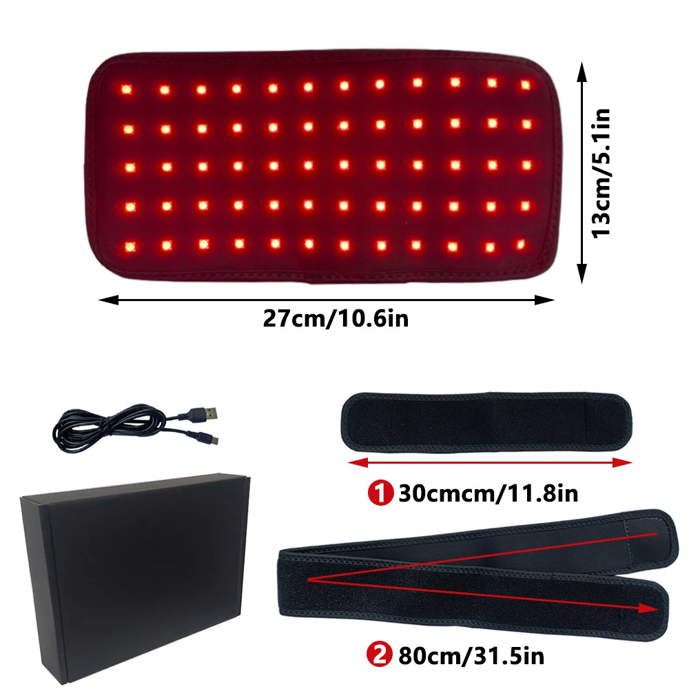Therapie-Gürtel mit 60 roten LEDs und Infrarotlicht 660/850 nm 6