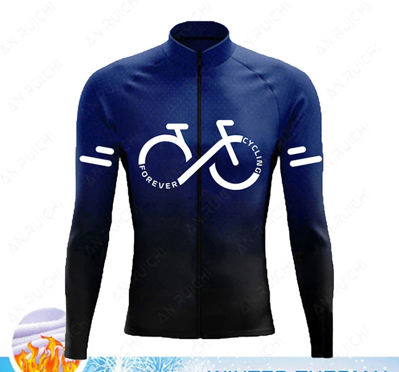 Cyclovent Thermo Fleece cyklistický dres set – teplý, větruodolný a prodyšný pro zimní výlety