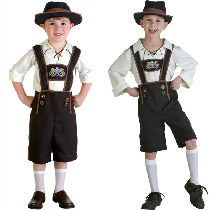 BavariaKids – Kinder Trachten-Set mit Lederhosen & Hut – Für Oktoberfest