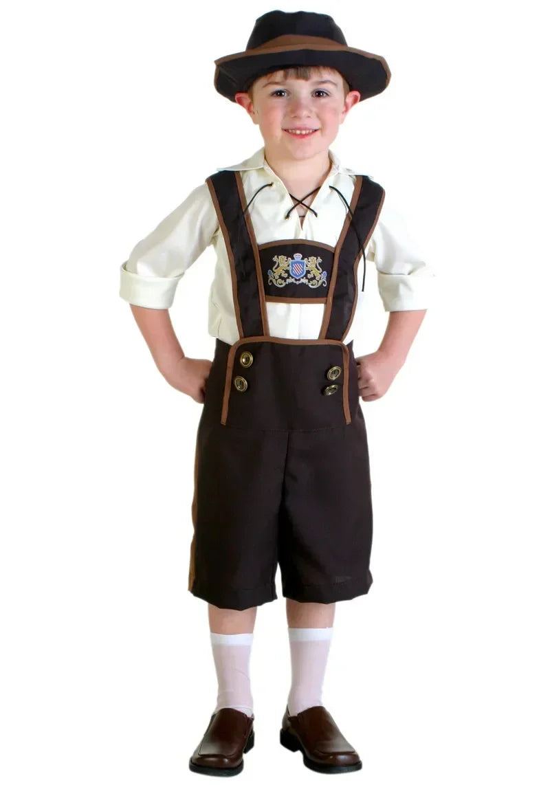 BavariaKids – Kinder Trachten-Set mit Lederhosen & Hut – Für Oktoberfest