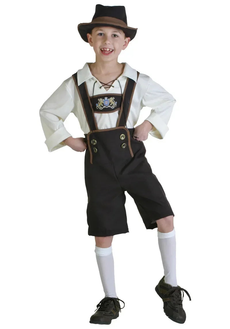 BavariaKids – Kinder Trachten-Set mit Lederhosen & Hut – Für Oktoberfest