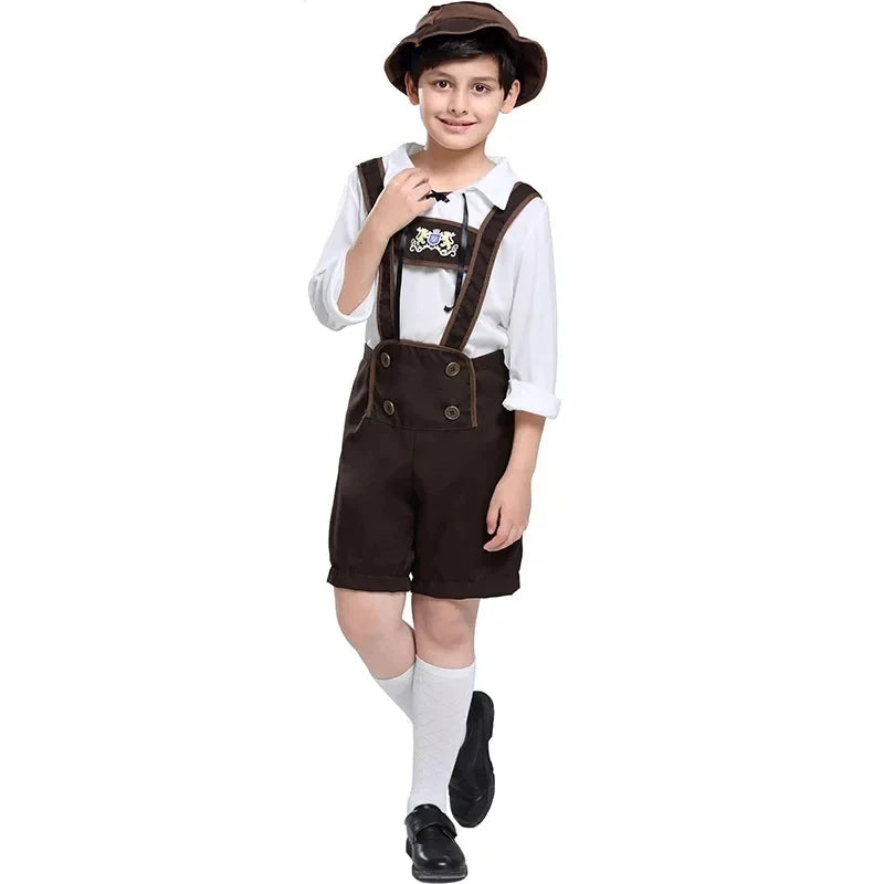 BavariaKids – Kinder Trachten-Set mit Lederhosen & Hut – Für Oktoberfest