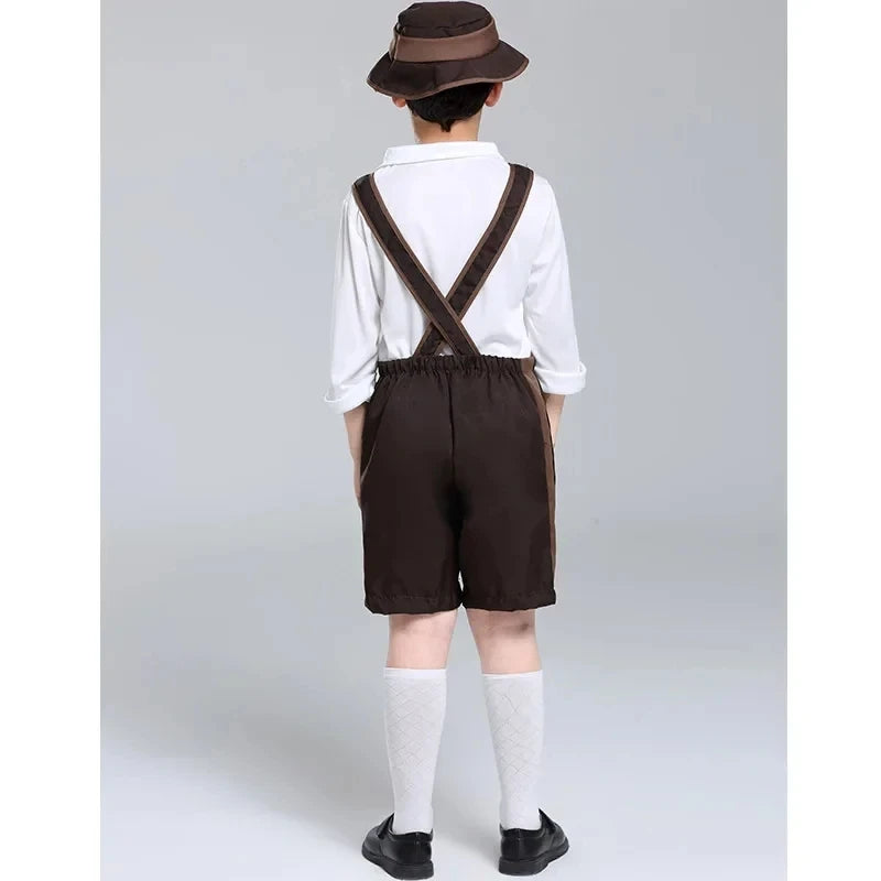 BavariaKids – Kinder Trachten-Set mit Lederhosen & Hut – Für Oktoberfest