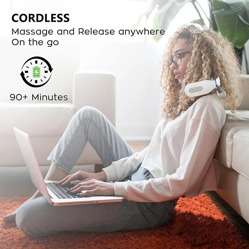 Tragbares Nackenmassagegerät mit Wärme und Vibration für Entspannung 5