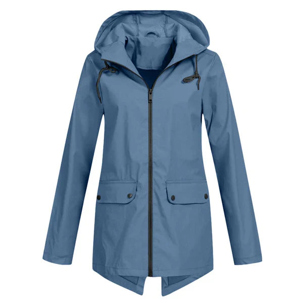 Trendige Damen Regenjacke mit Kapuze - Liora