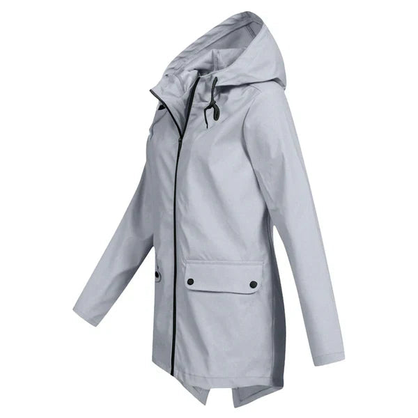 Trendige Damen Regenjacke mit Kapuze - Liora