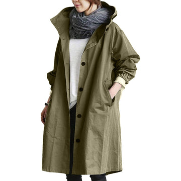 Trendiger langer Regenmantel für Damen - Elise