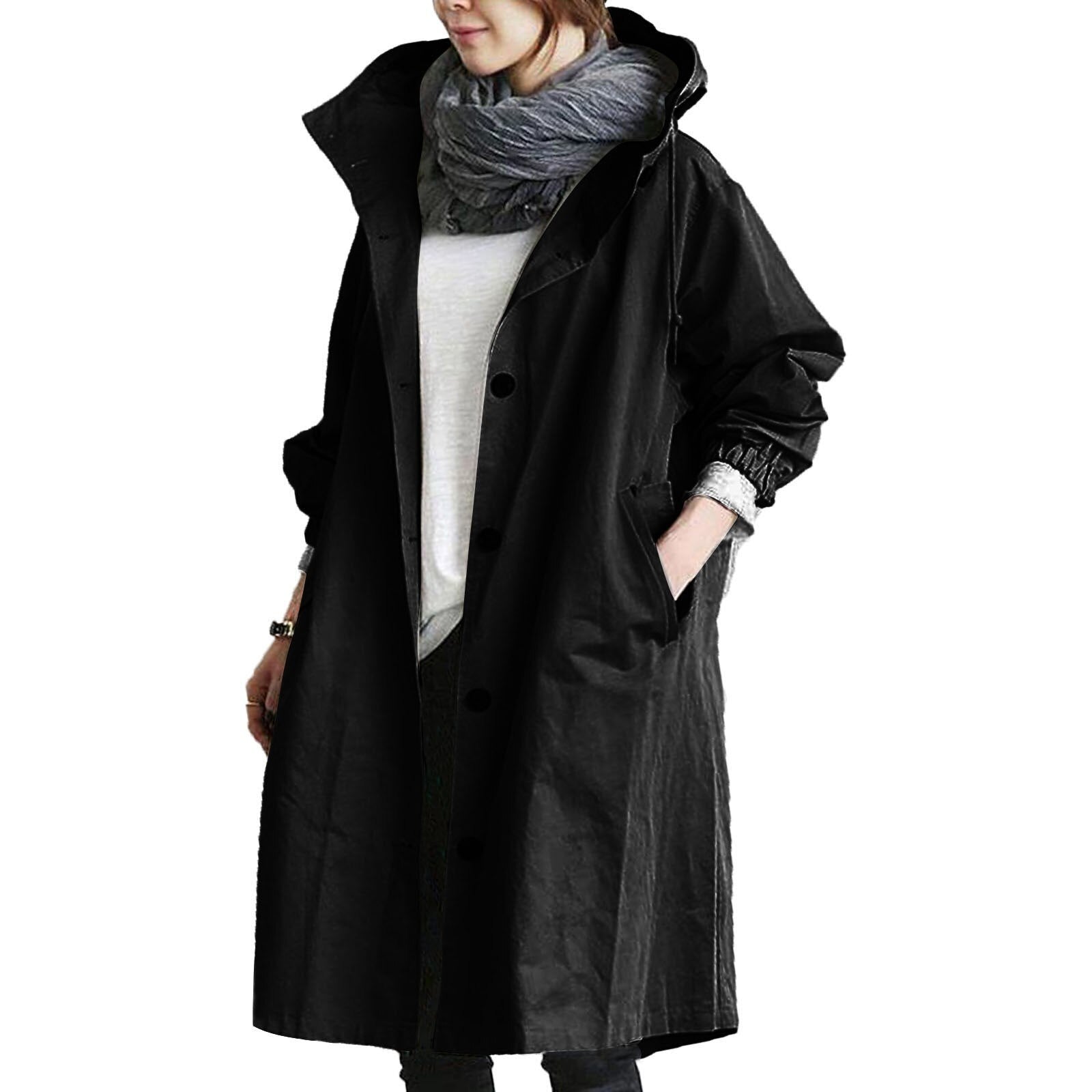 Trendiger langer Regenmantel für Damen - Elise