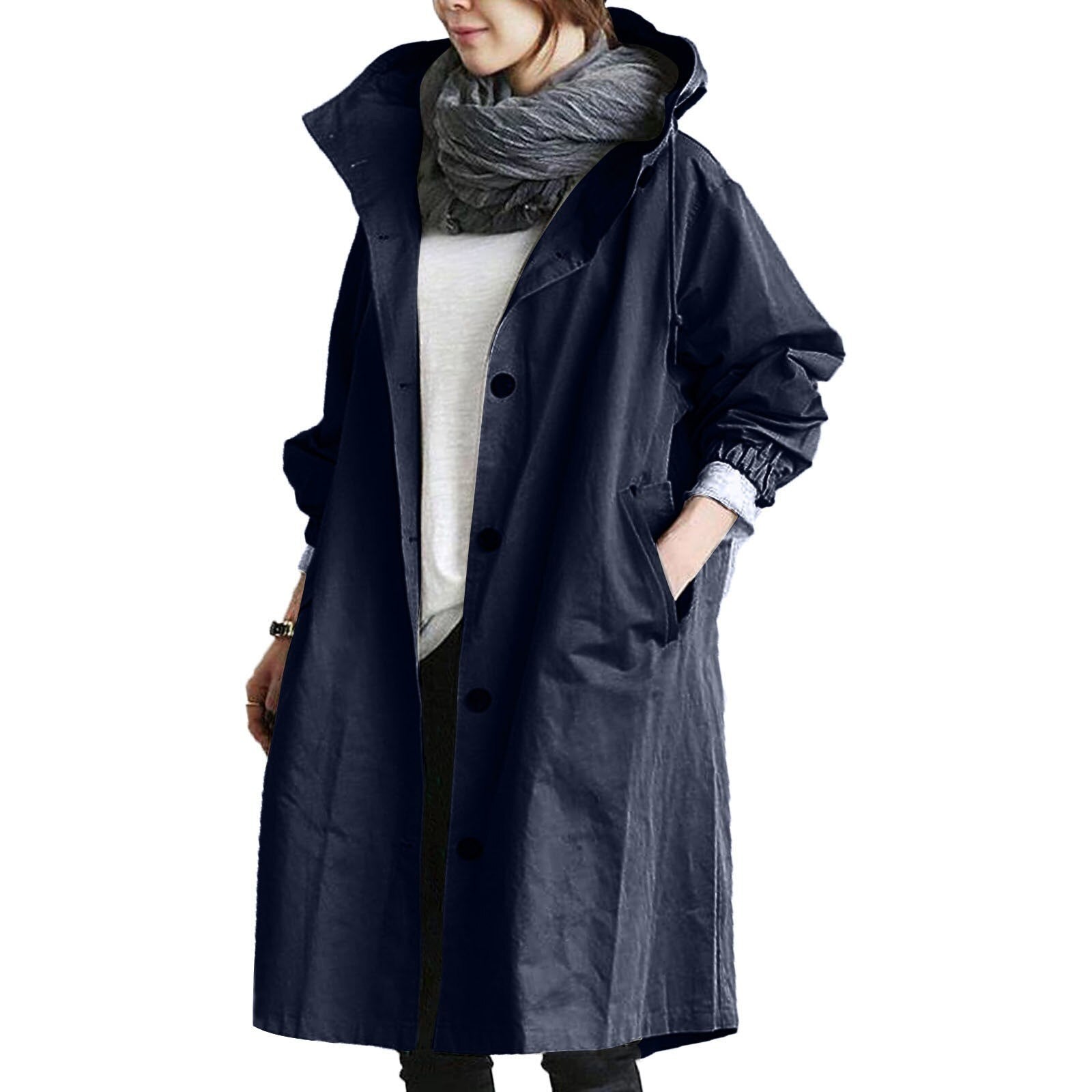 Trendiger langer Regenmantel für Damen - Elise