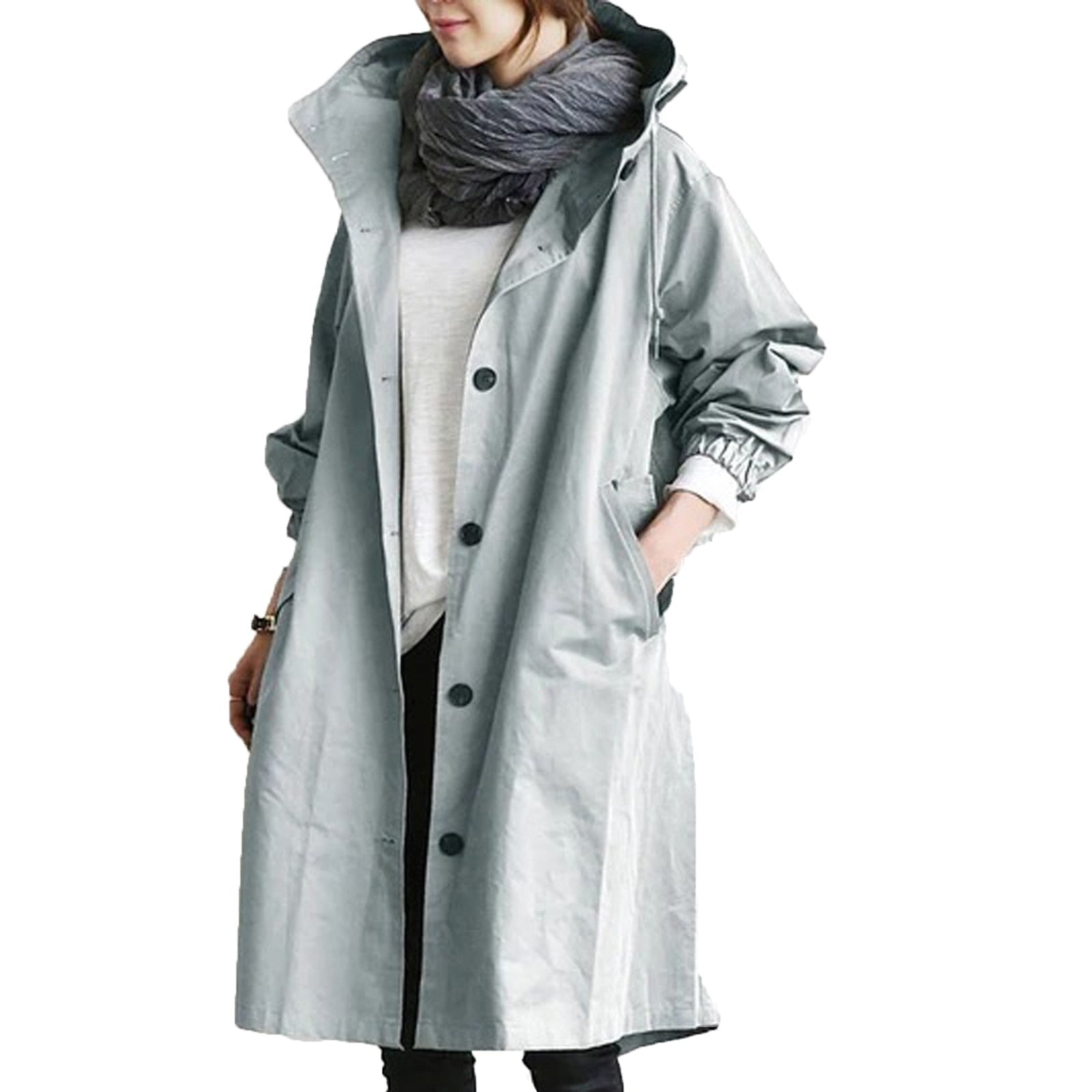 Trendiger langer Regenmantel für Damen - Elise