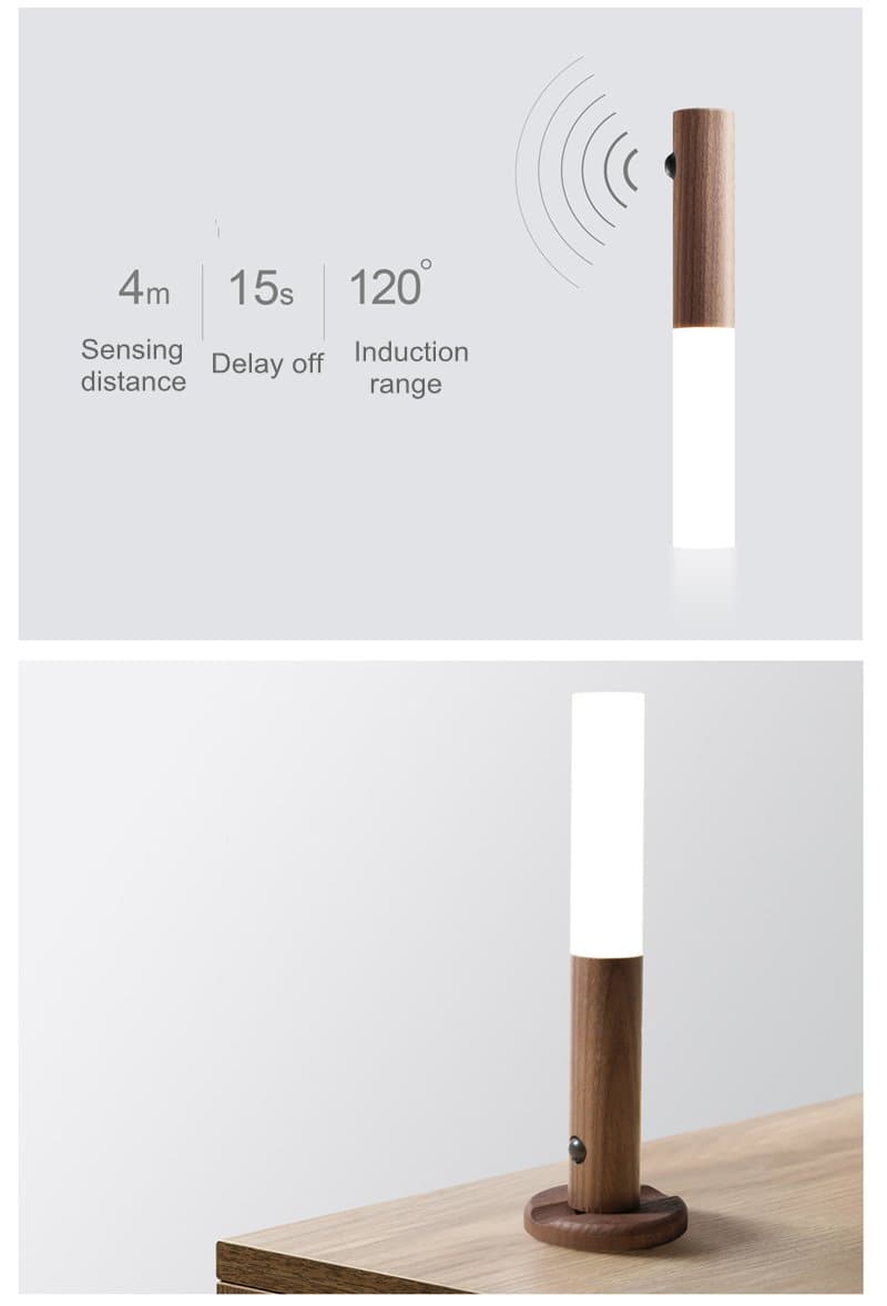 Luminara – Ultra USB-batteri væglampe med bevægelsessensor – Trådløs & dæmpbar