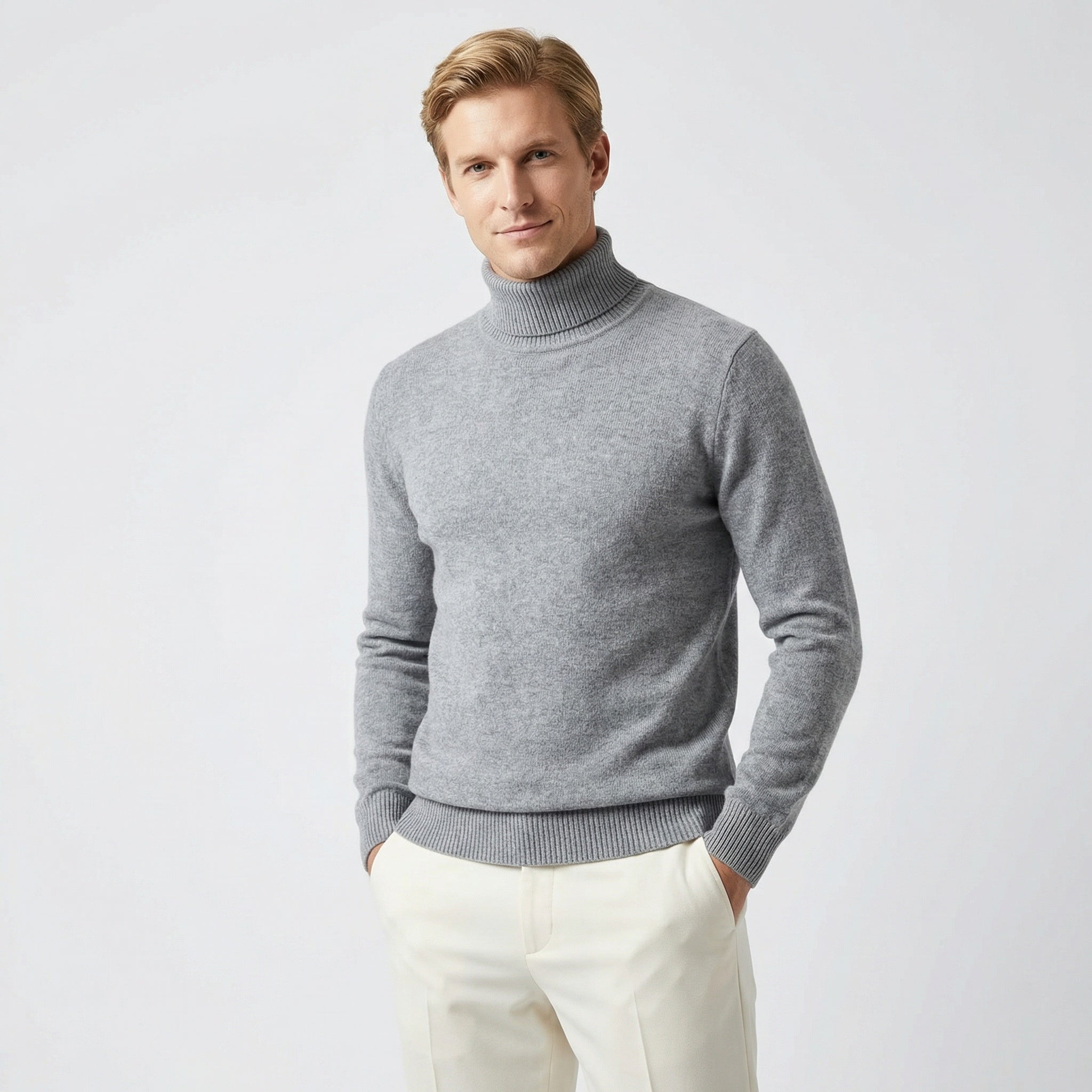 Herren Rollkragenpullover – Feinstrick Basic, Elegant & Ideal für Layering
