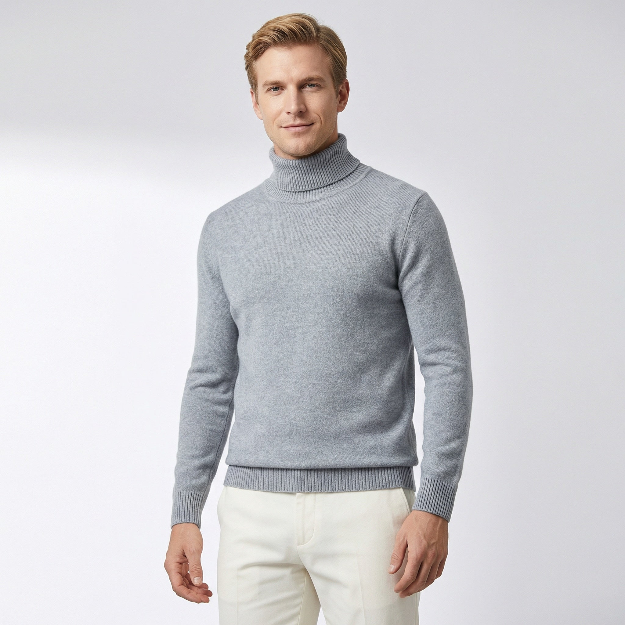 Herren Rollkragenpullover – Feinstrick Basic, Elegant & Ideal für Layering