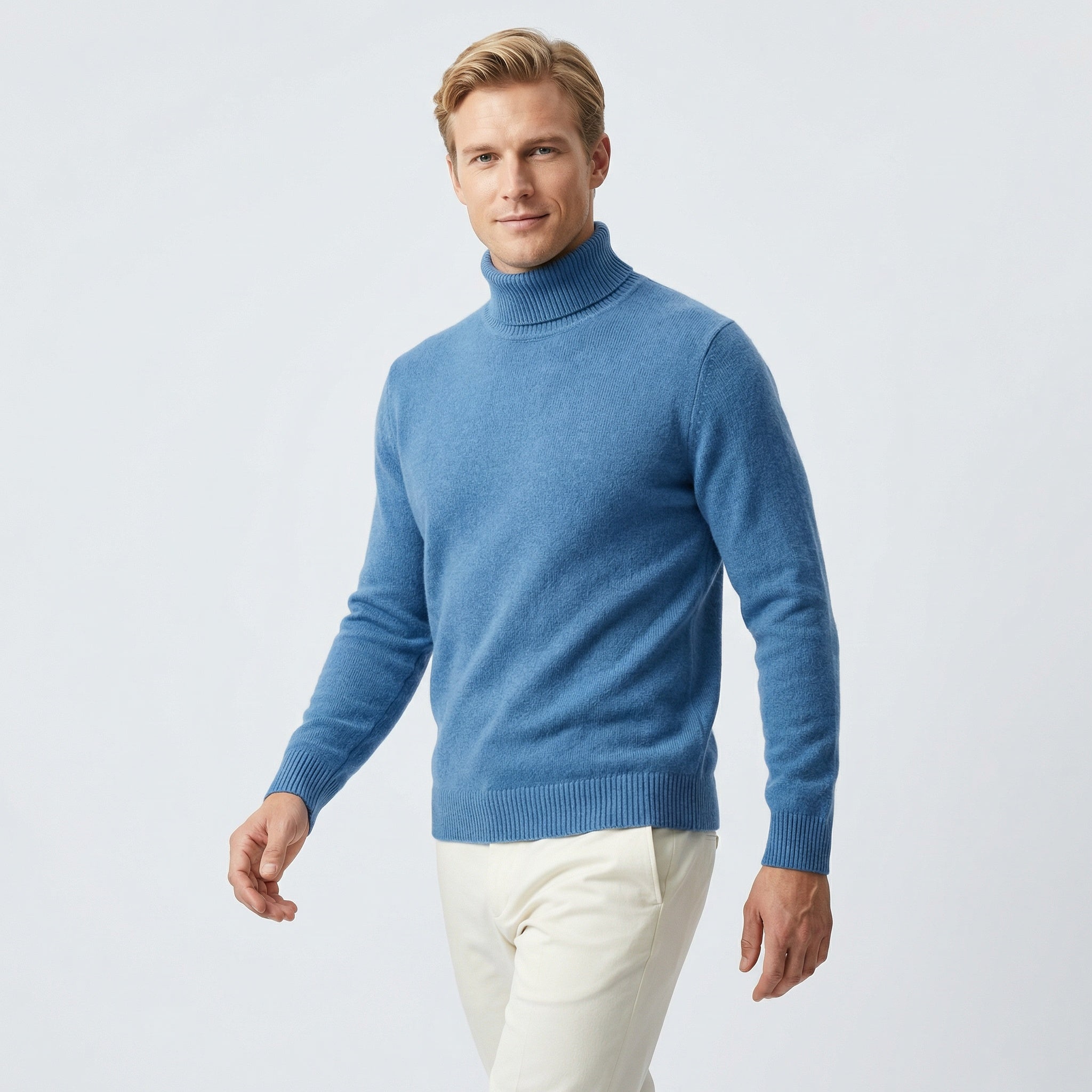 Herren Rollkragenpullover – Feinstrick Basic, Elegant & Ideal für Layering