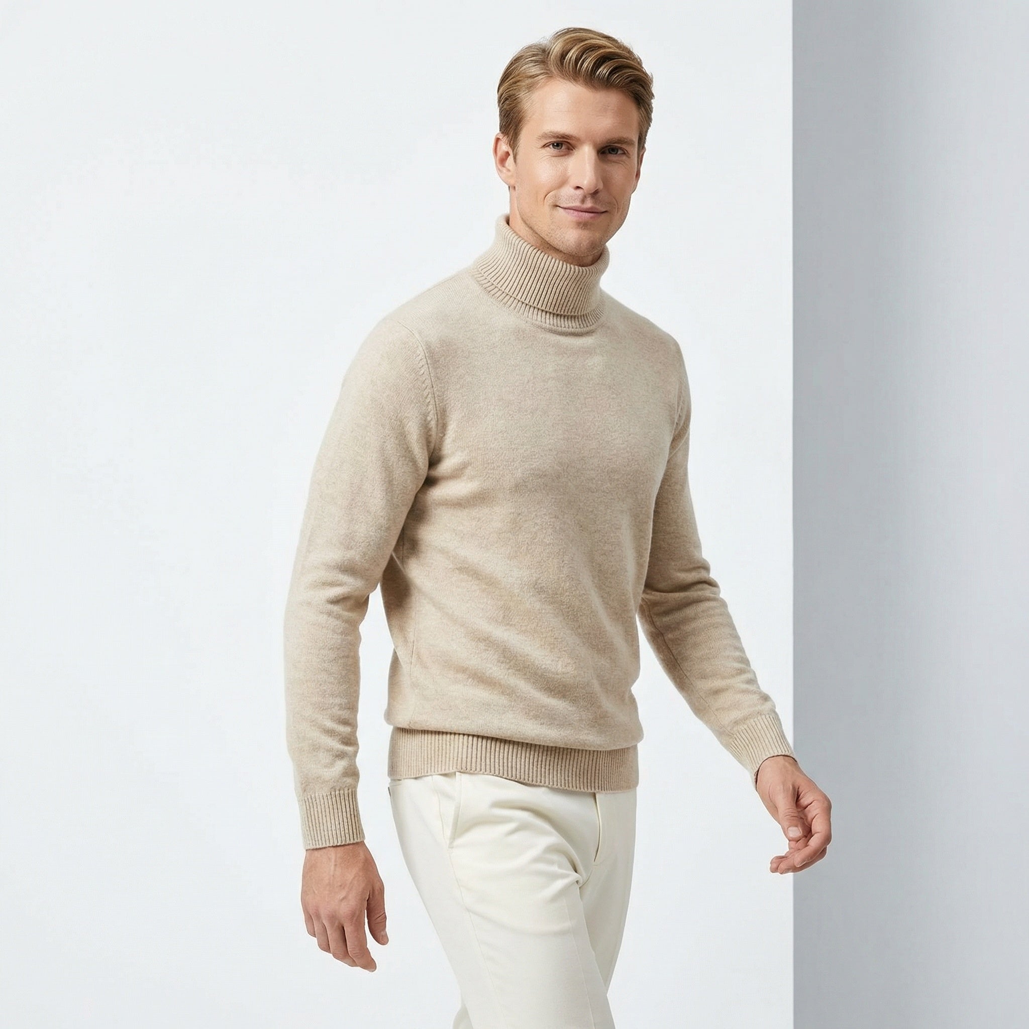 Herren Rollkragenpullover – Feinstrick Basic, Elegant & Ideal für Layering