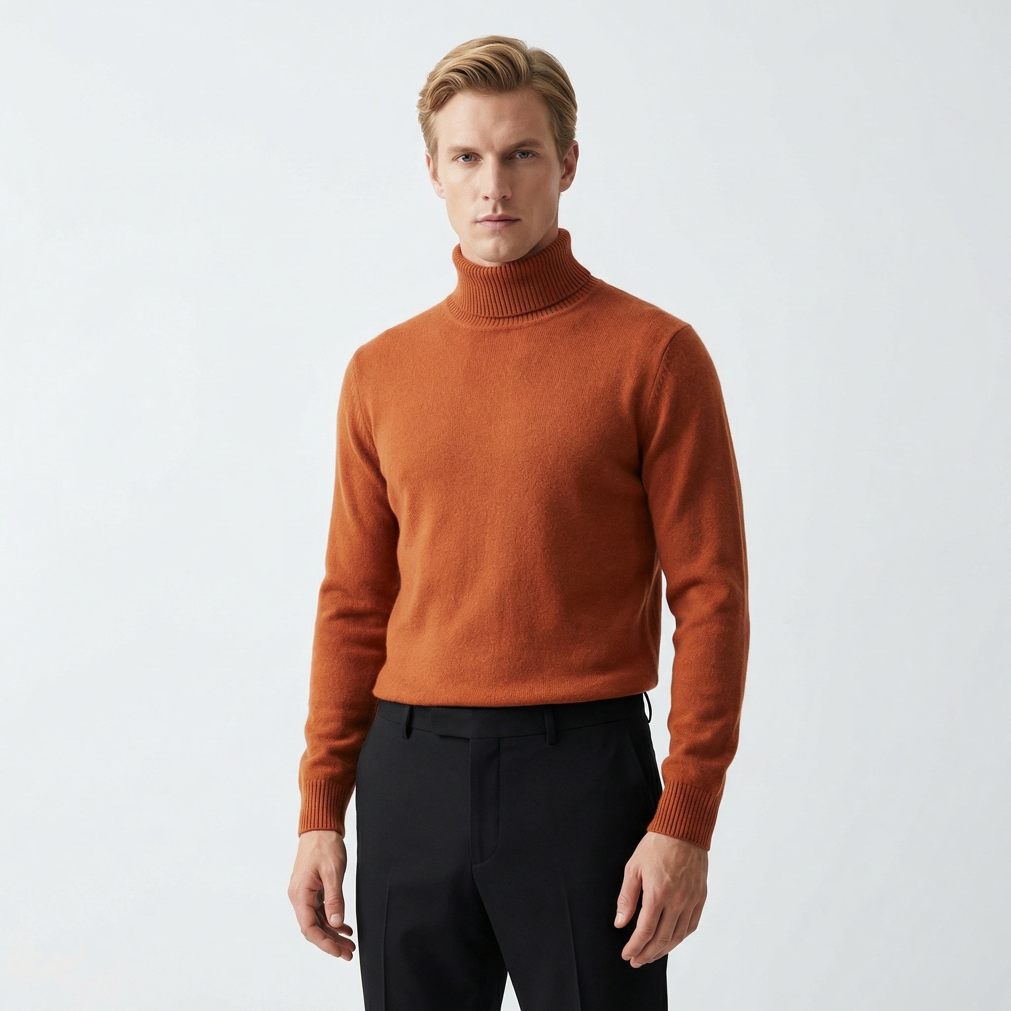 Herren Rollkragenpullover – Feinstrick Basic, Elegant & Ideal für Layering