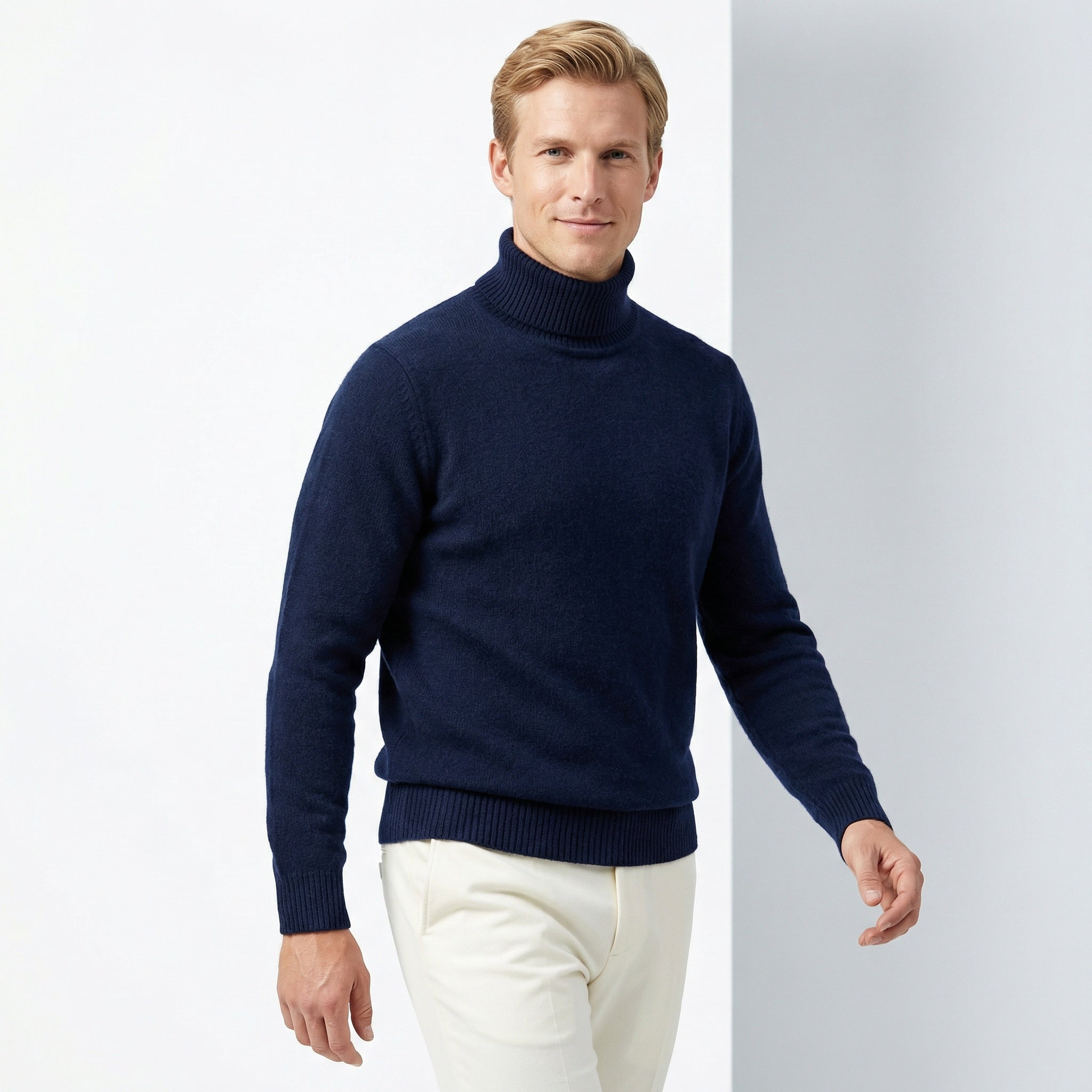Herren Rollkragenpullover – Feinstrick Basic, Elegant & Ideal für Layering