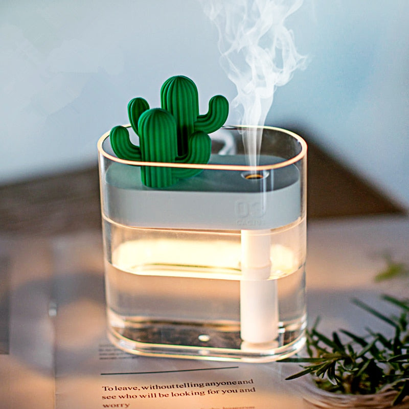 Cactiva – Ultralyduftdiffuser kaktus med LED-lys 160 ml