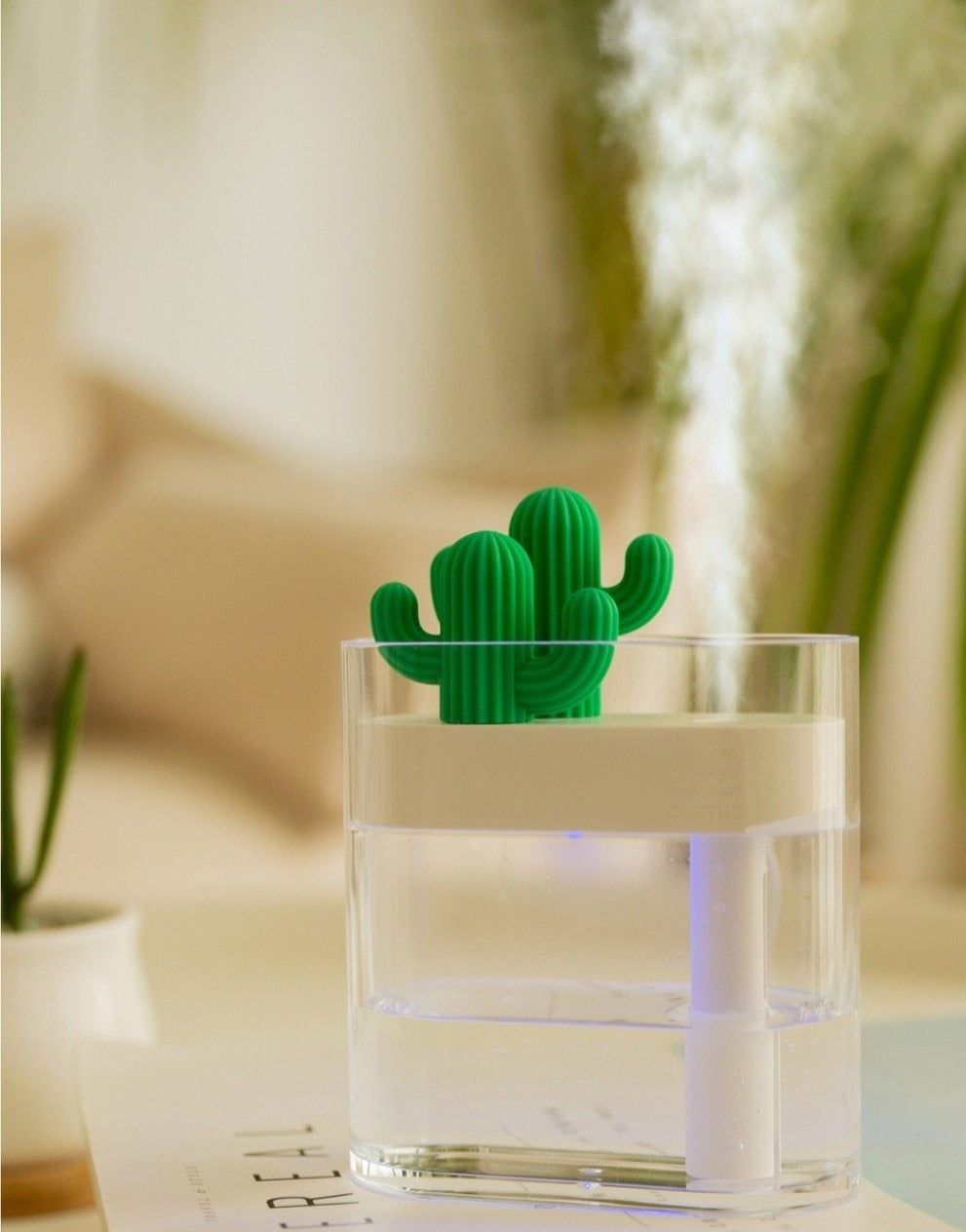 Cactiva – Ultralyduftdiffuser kaktus med LED-lys 160 ml