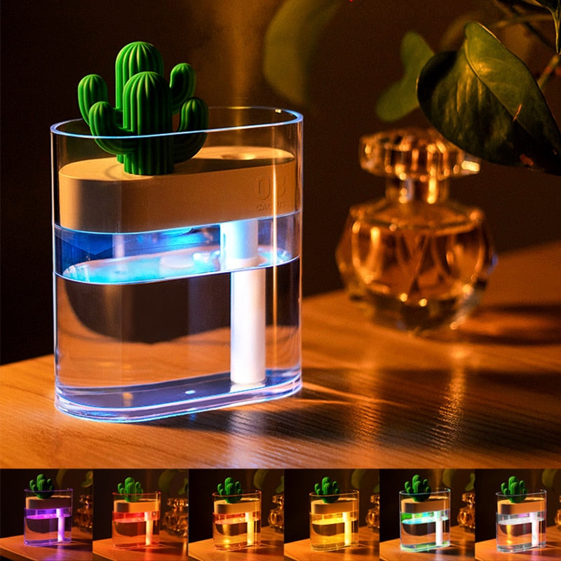 Cactiva – Ultralyduftdiffuser kaktus med LED-lys 160 ml