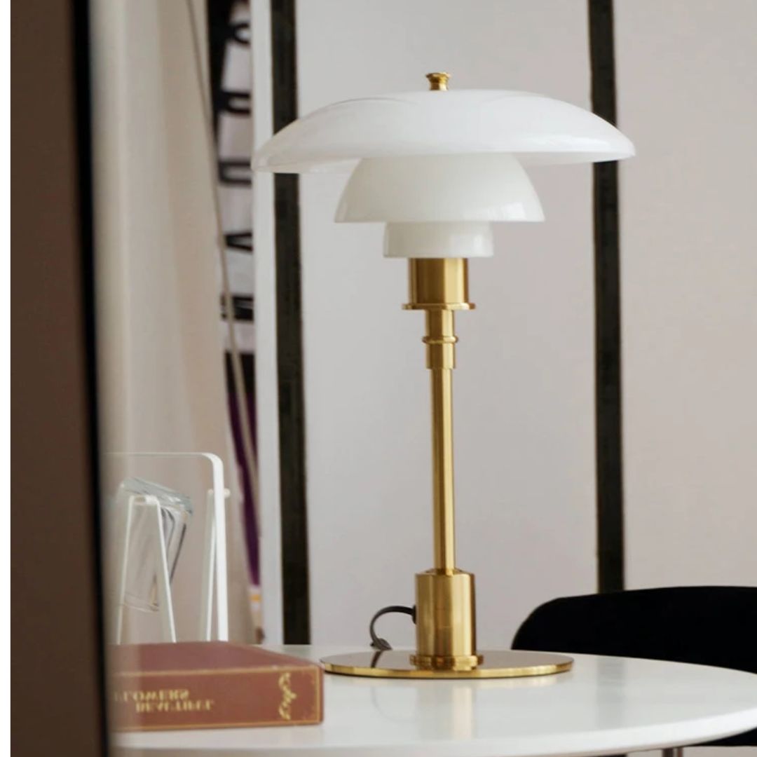 Lena – LED-Tischleuchte Glas nordisches Design – für Wohn- & Arbeitsraum