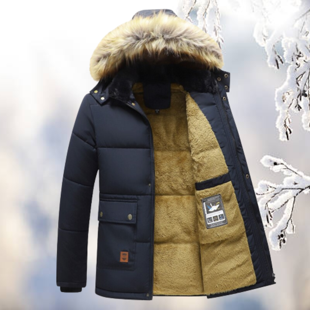 Winddichte Parka-Jacke mit Fellkapuze - Martia