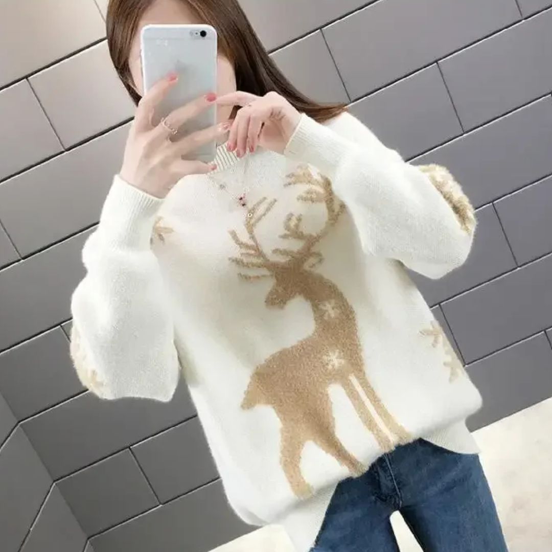 Alexa julesweater | hyggelig og stilfuld med festligt design til kvinder