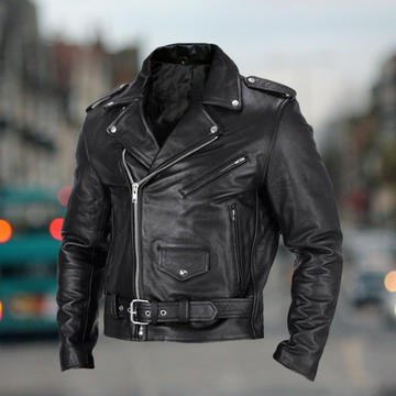 Slim Fit Lederjacke für Männer - Zecky