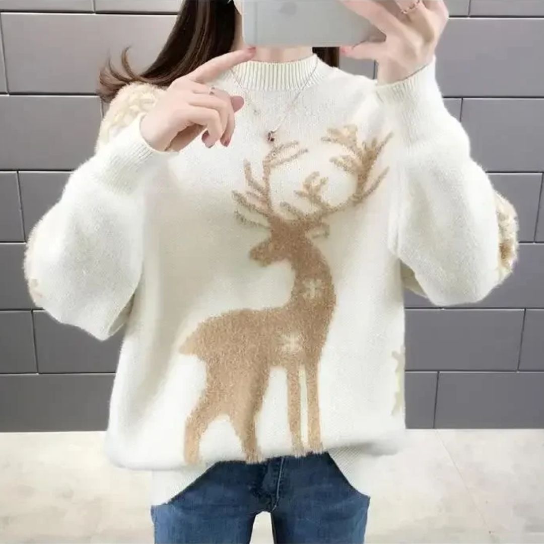 Alexa julesweater | hyggelig og stilfuld med festligt design til kvinder