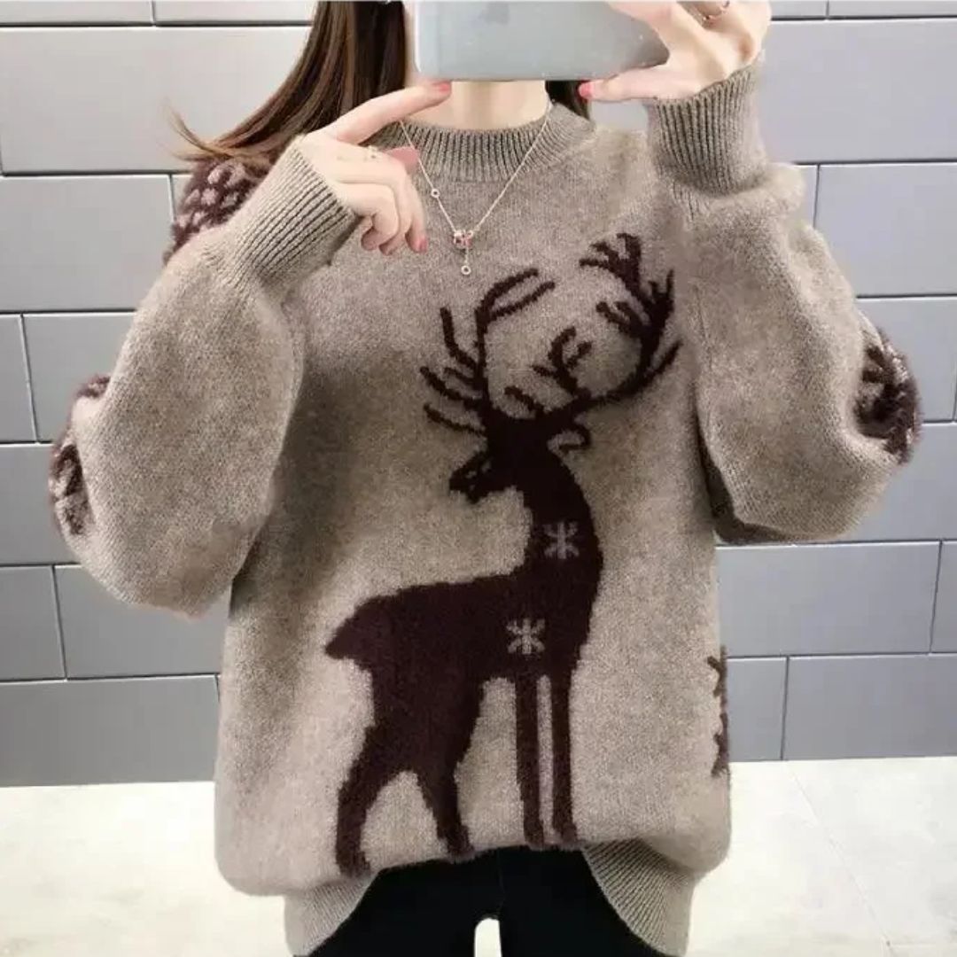 Alexa julesweater | hyggelig og stilfuld med festligt design til kvinder