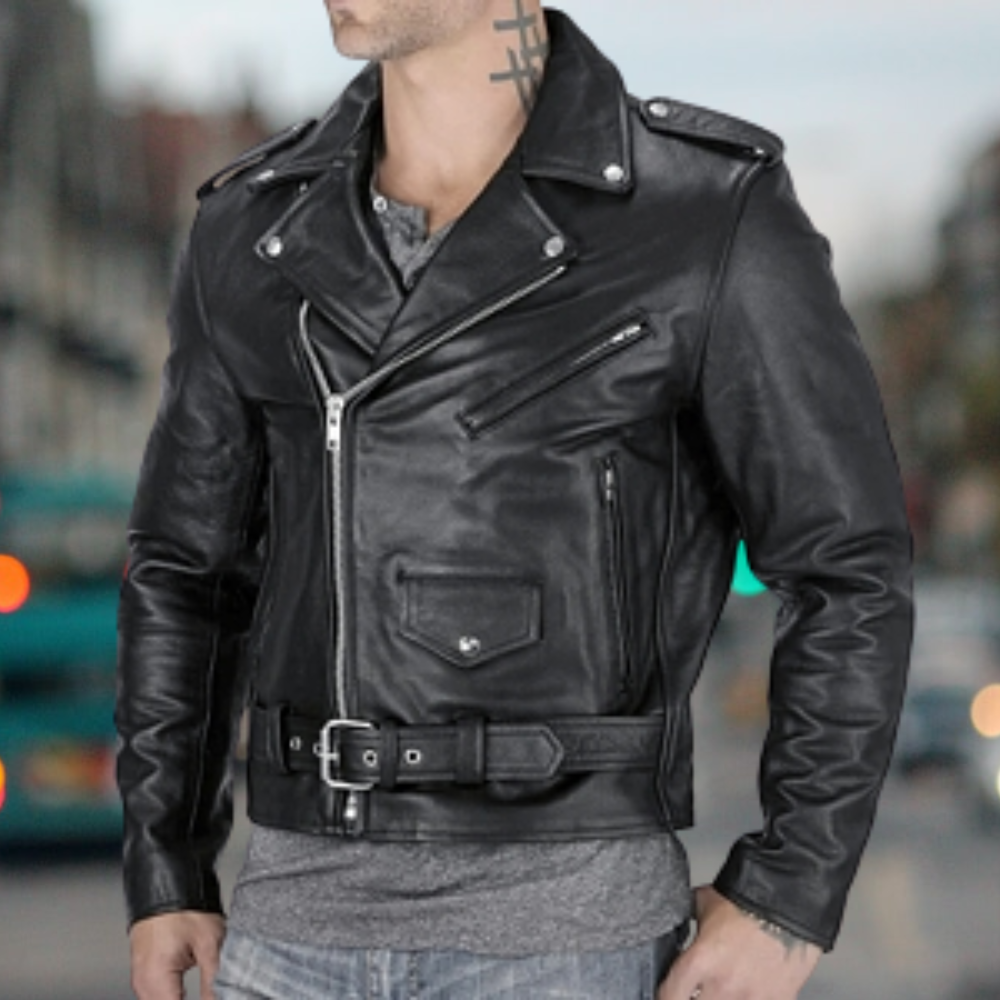 Slim Fit Lederjacke für Männer - Zecky