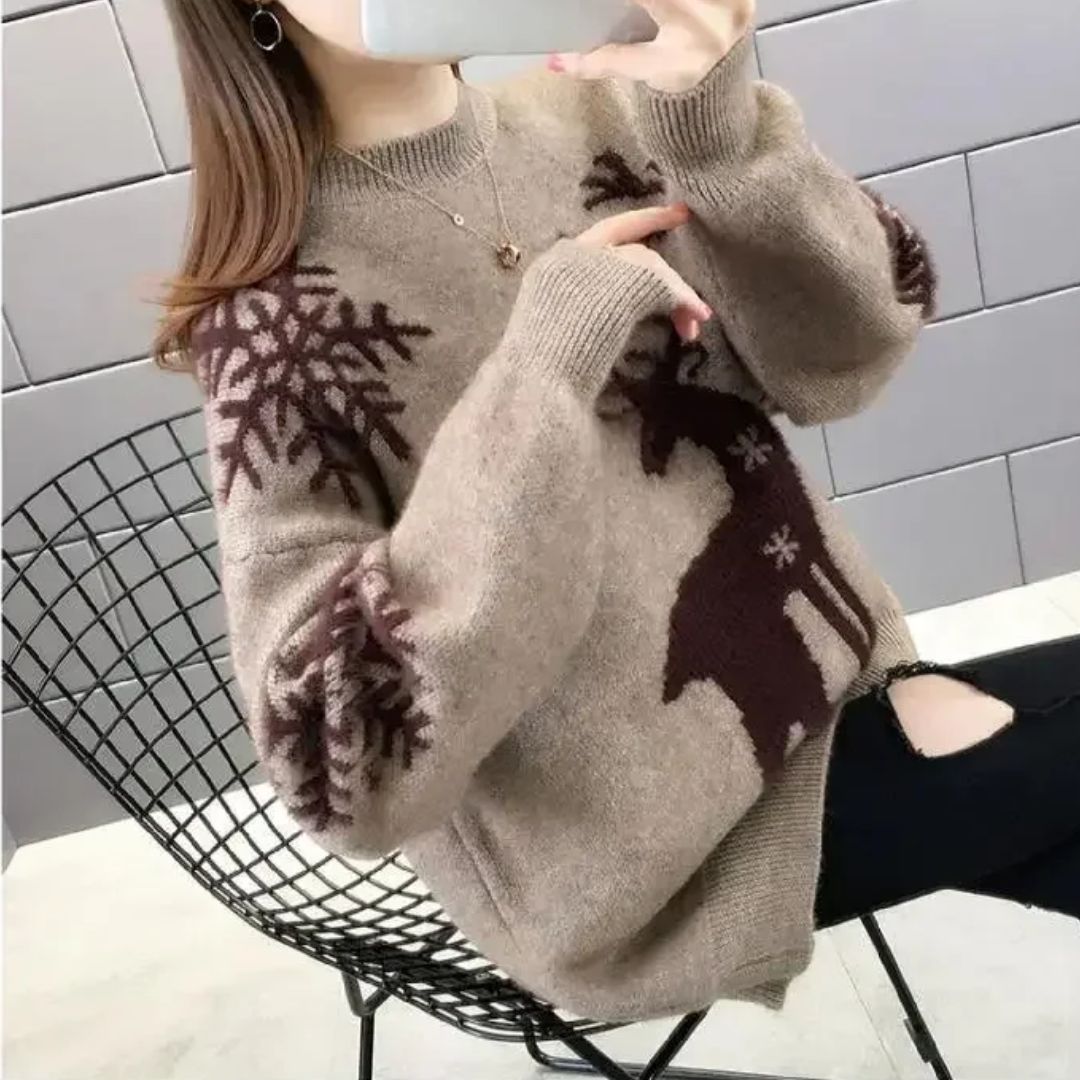 Alexa julesweater | hyggelig og stilfuld med festligt design til kvinder