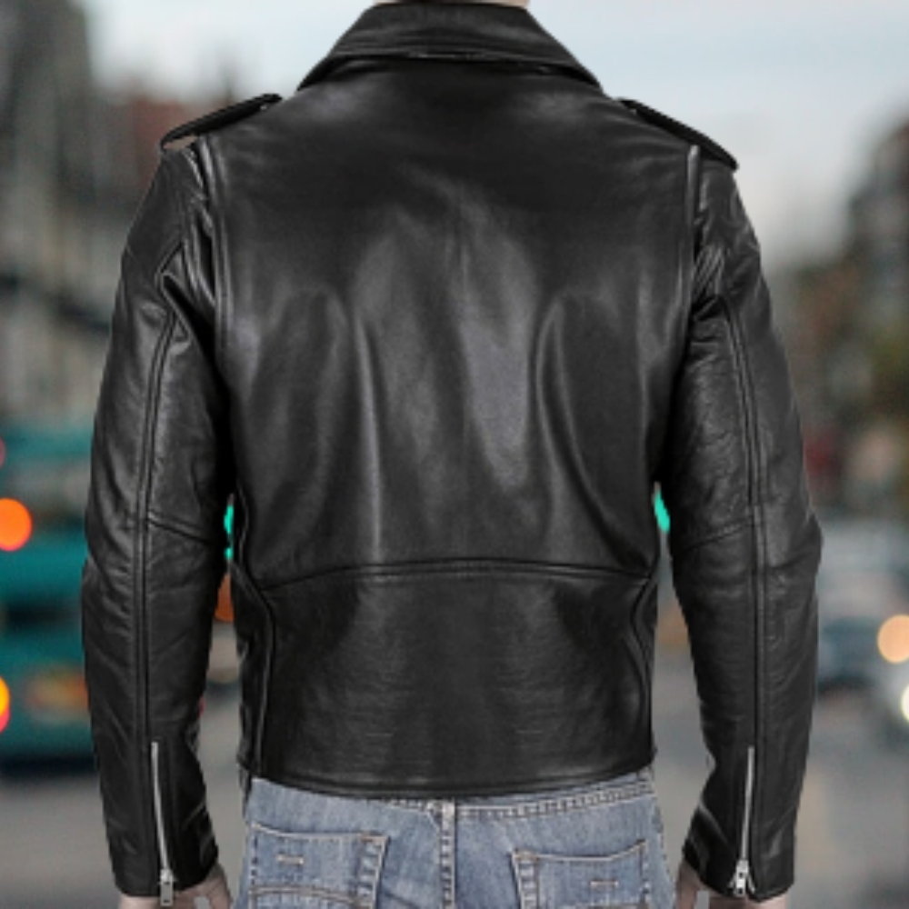 Slim Fit Lederjacke für Männer - Zecky