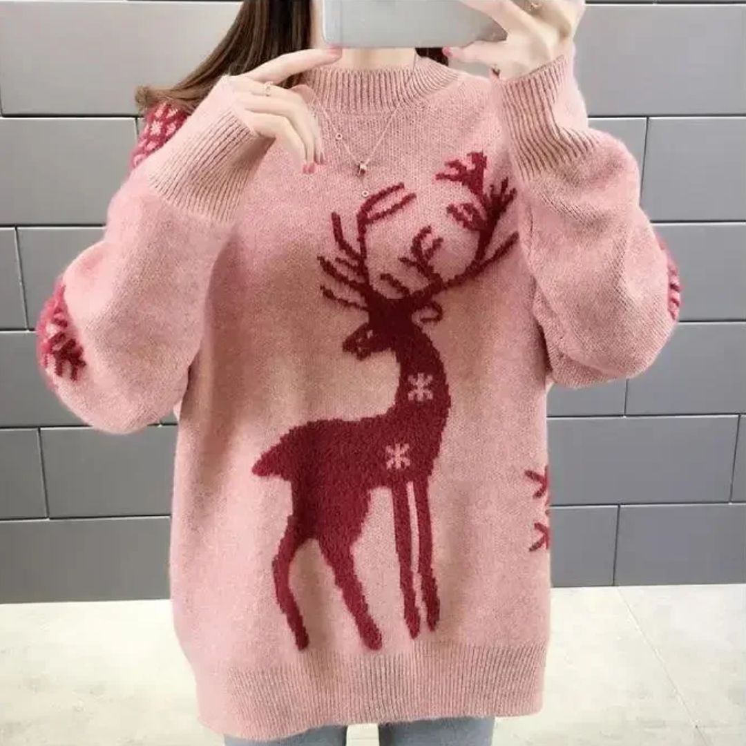 Alexa julesweater | hyggelig og stilfuld med festligt design til kvinder