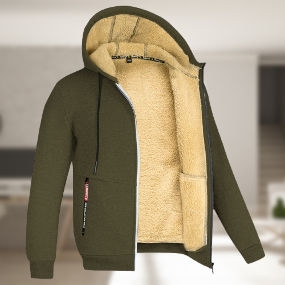 Devako Timber Veste d'hiver pour homme avec capuche et polaire - Chaude et tendance