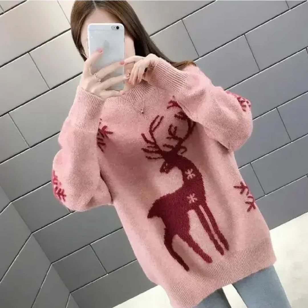 Alexa julesweater | hyggelig og stilfuld med festligt design til kvinder
