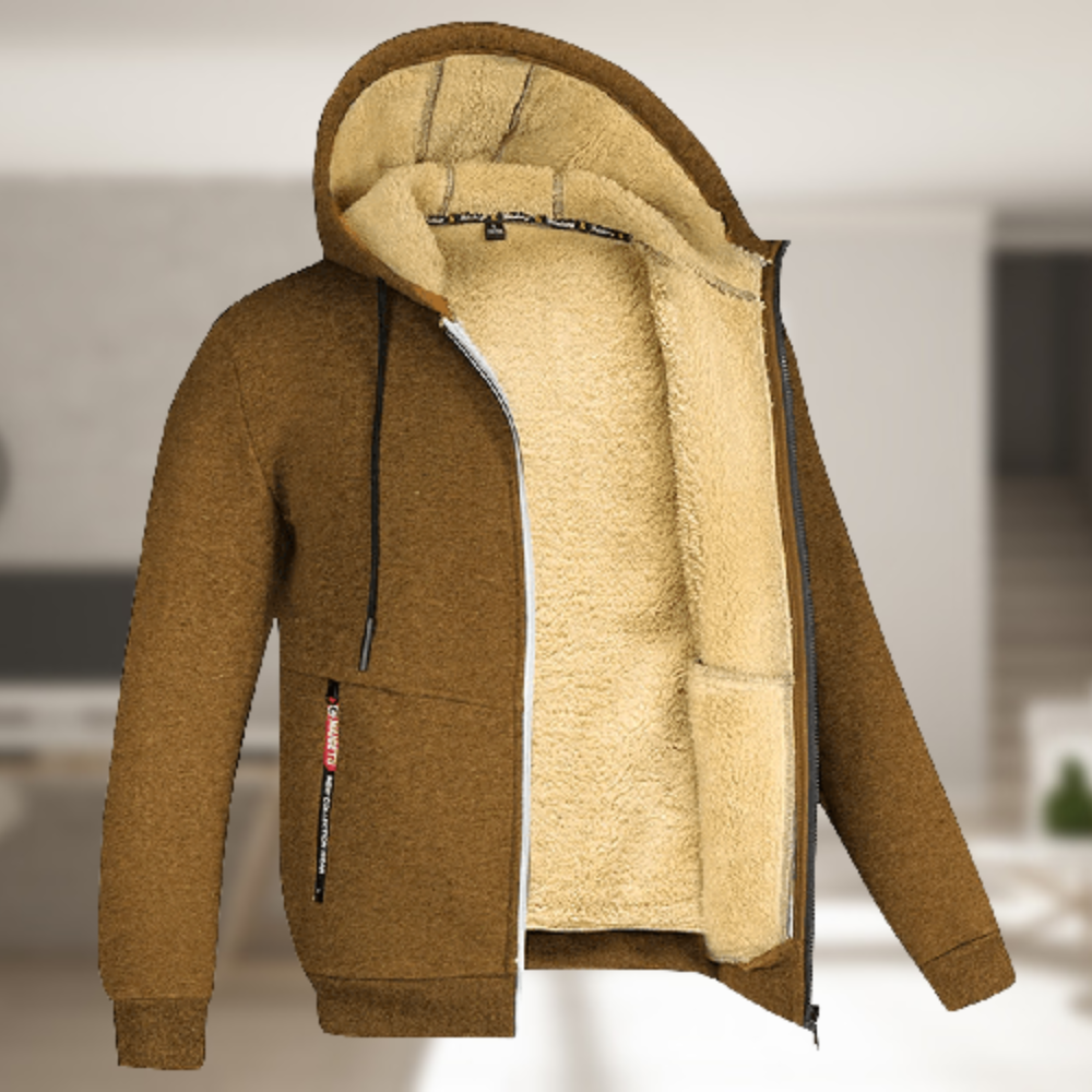 Devako Timber Veste d'hiver pour homme avec capuche et polaire - Chaude et tendance