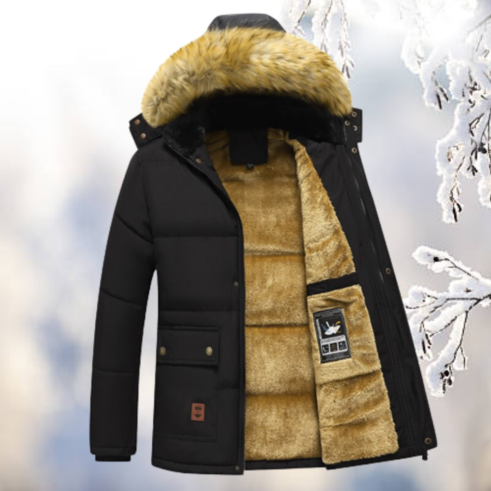Winddichte Parka-Jacke mit Fellkapuze - Martia