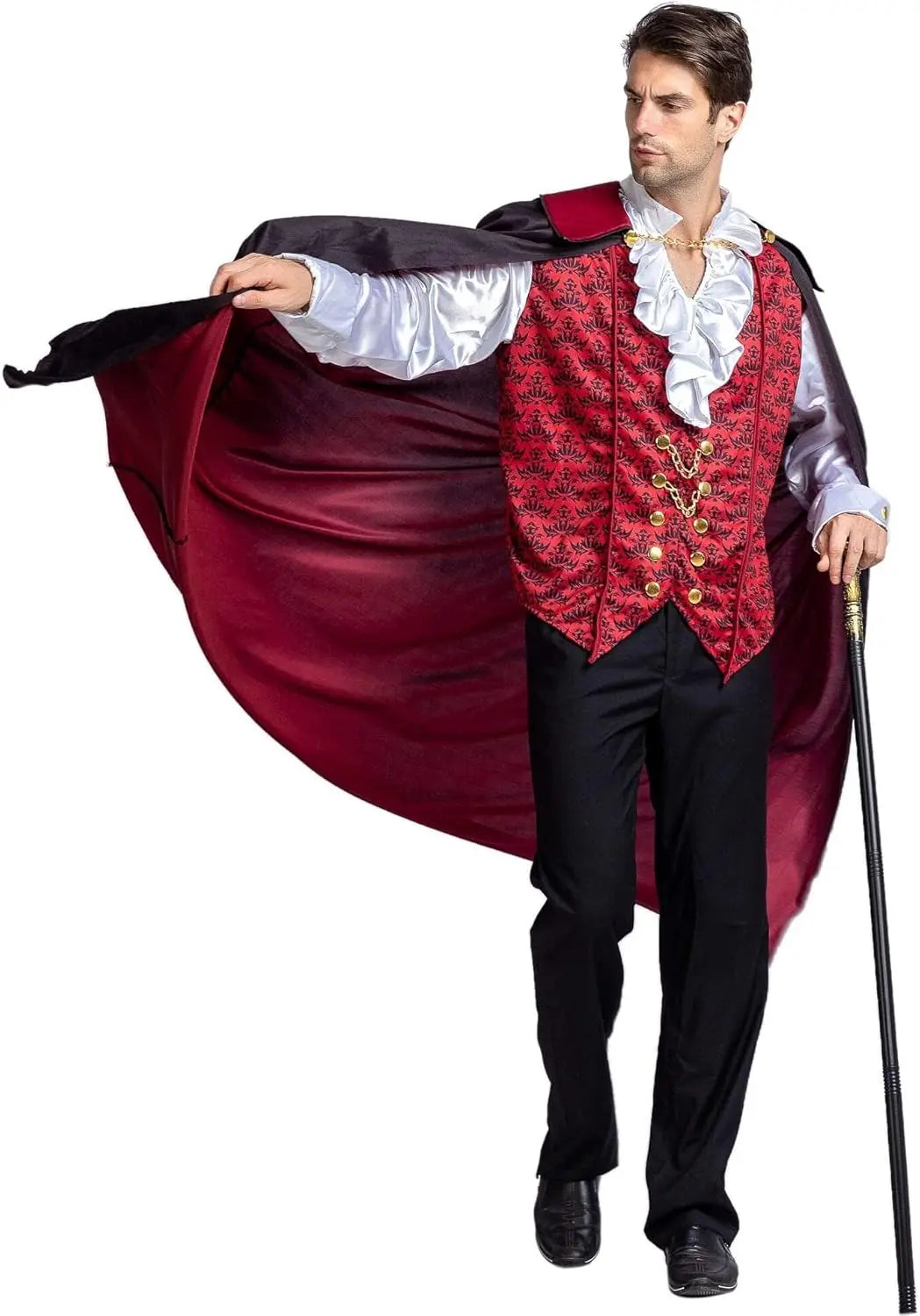 Noctura – Vampir Kostüm Herren mit Umhang – Halloween Outfit