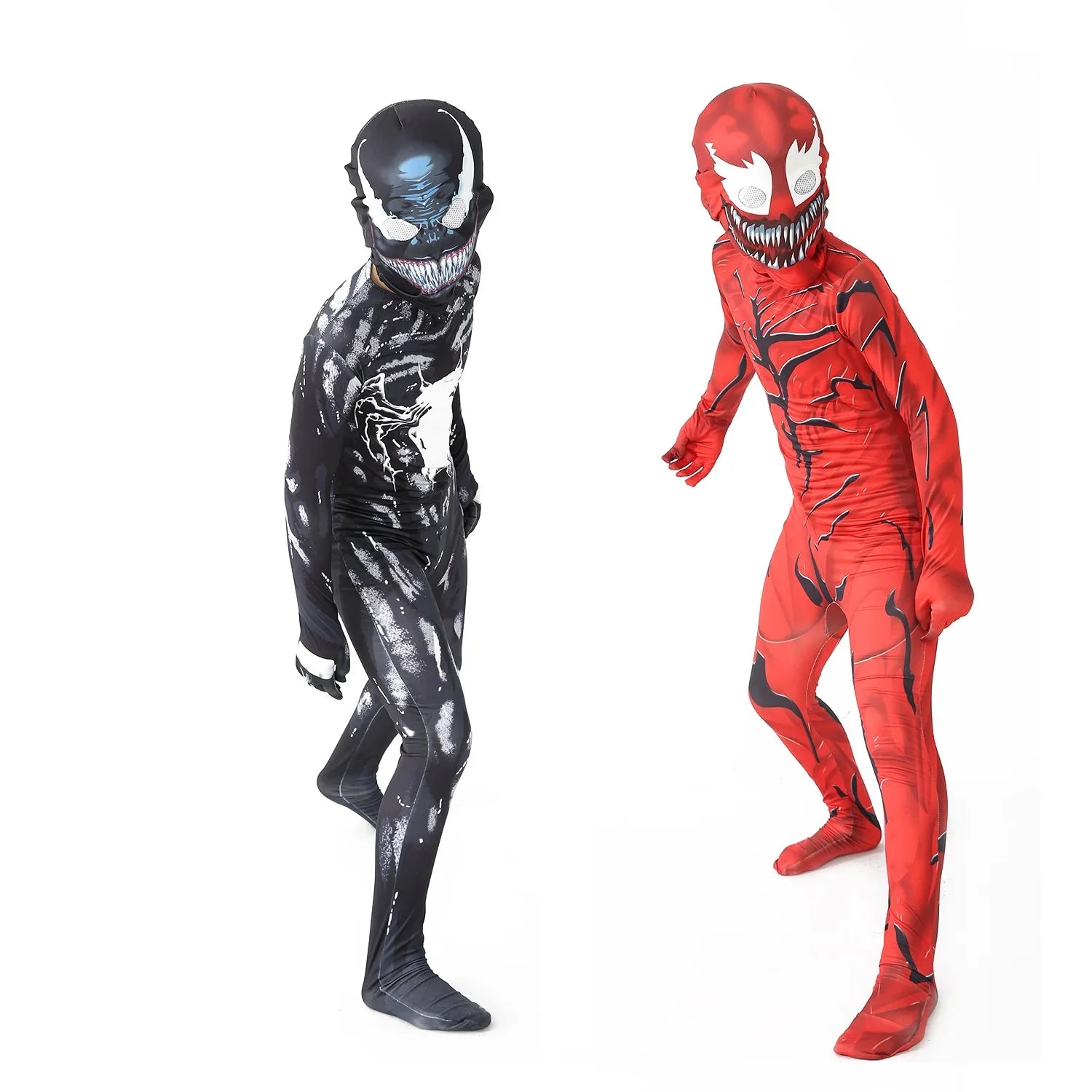 ShadowMorph Schwarzes Symbiont-Kostüm – Jumpsuit für Kinder Halloween