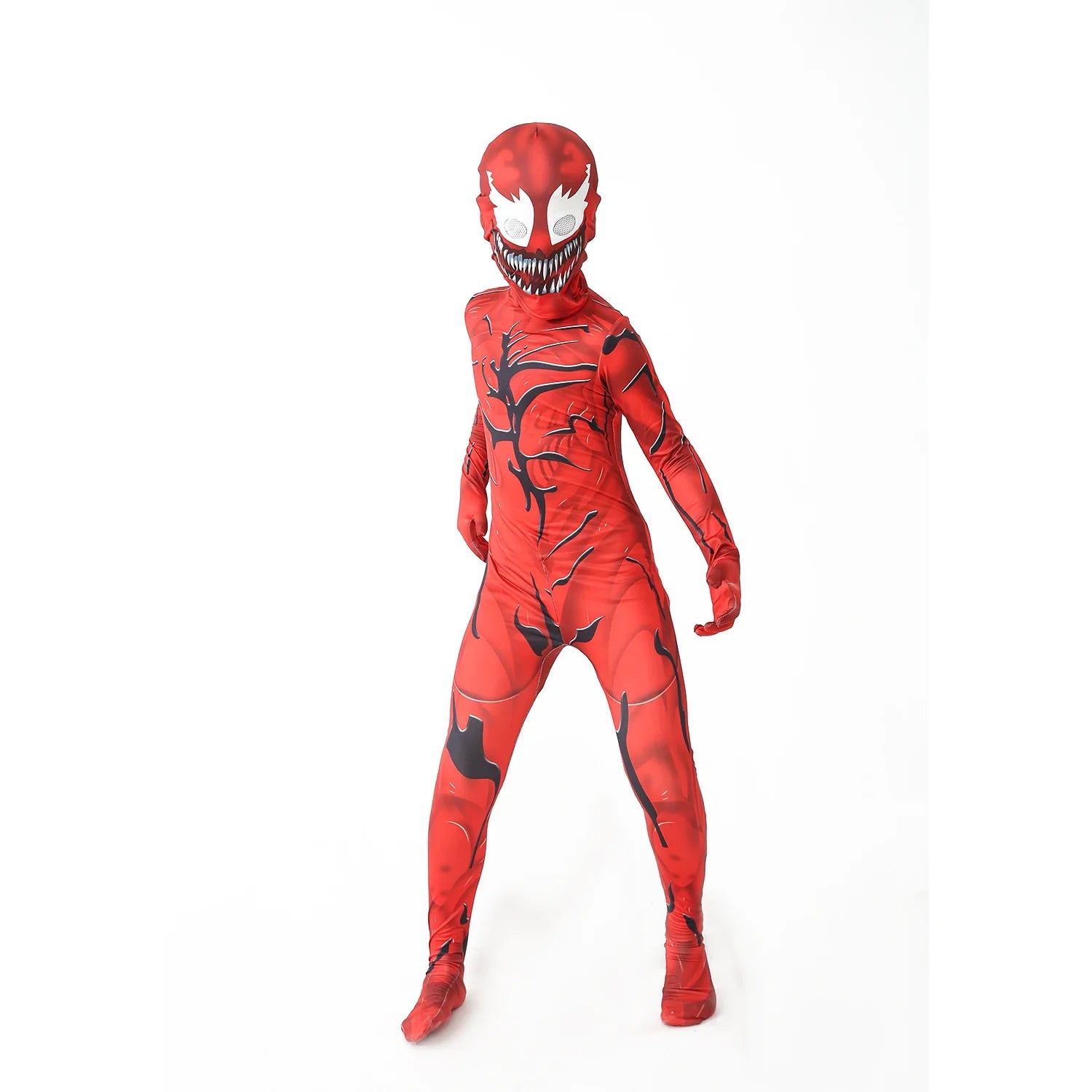 ShadowMorph Schwarzes Symbiont-Kostüm – Jumpsuit für Kinder Halloween