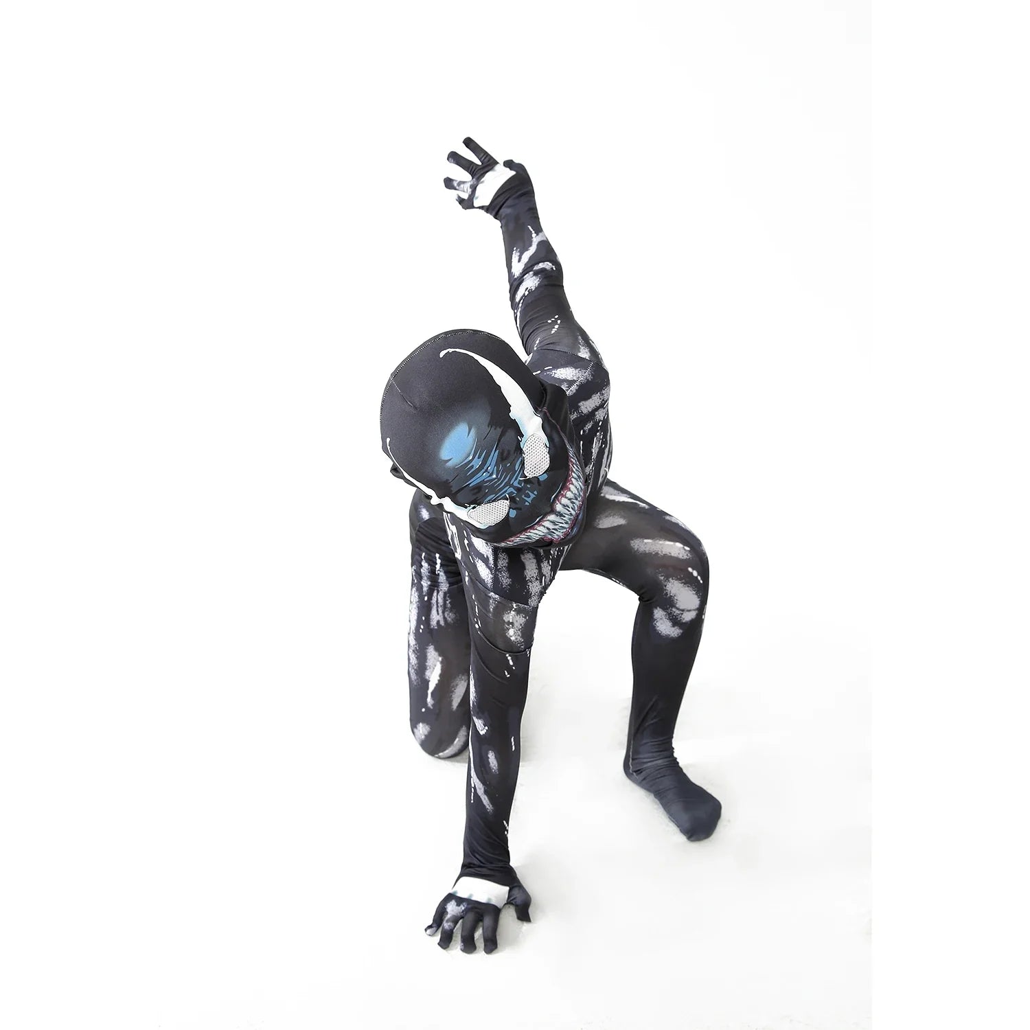 ShadowMorph Schwarzes Symbiont-Kostüm – Jumpsuit für Kinder Halloween