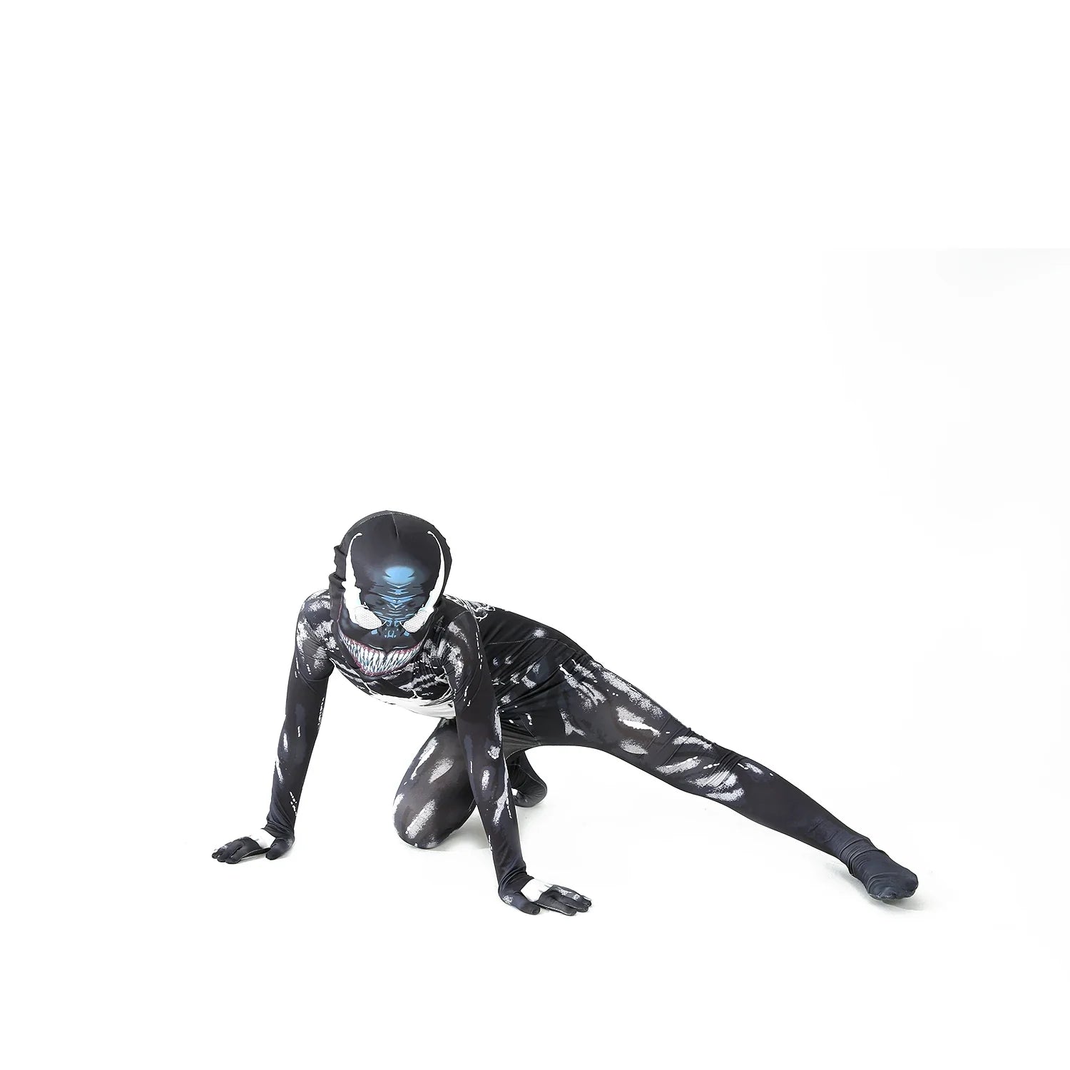 ShadowMorph Schwarzes Symbiont-Kostüm – Jumpsuit für Kinder Halloween