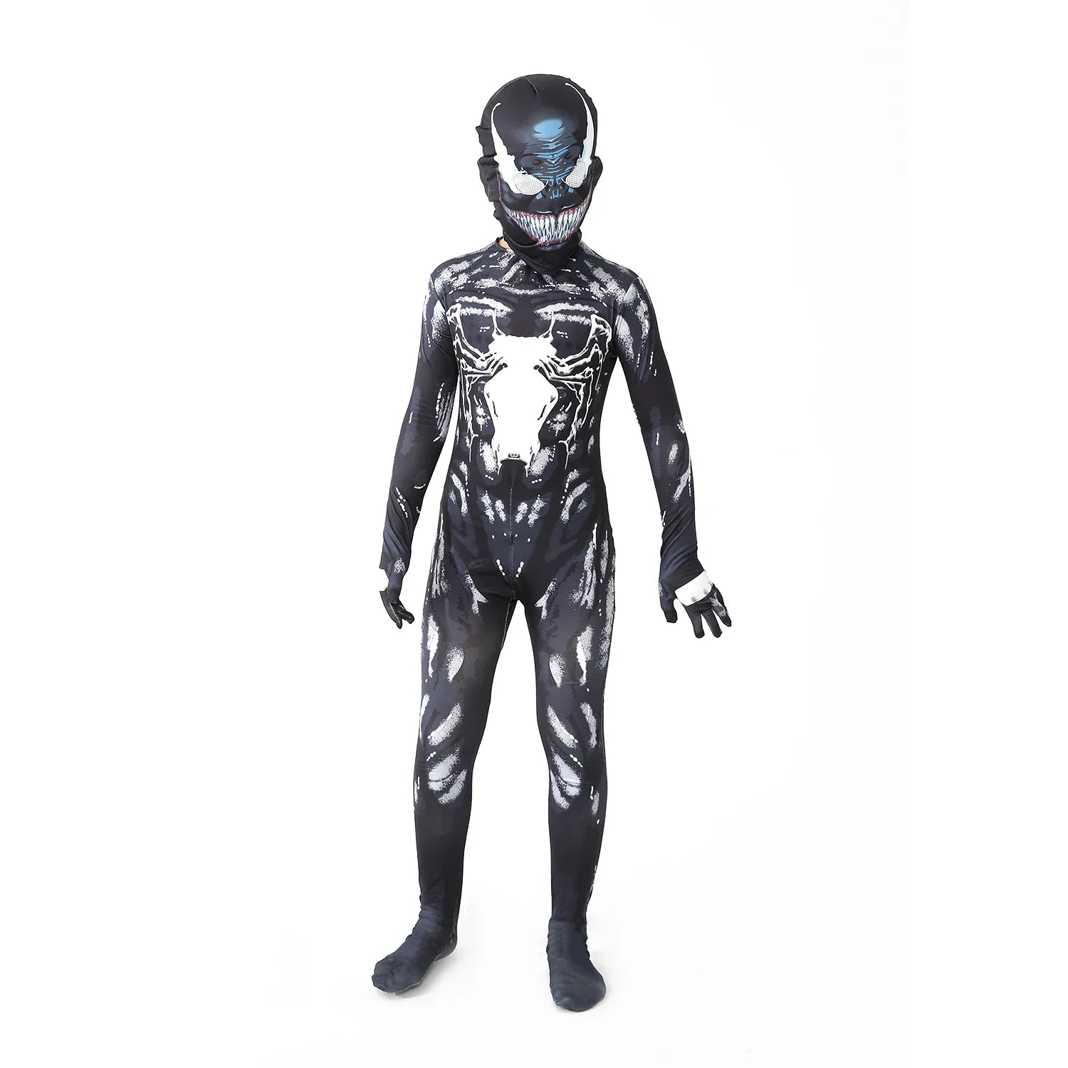 ShadowMorph Schwarzes Symbiont-Kostüm – Jumpsuit für Kinder Halloween