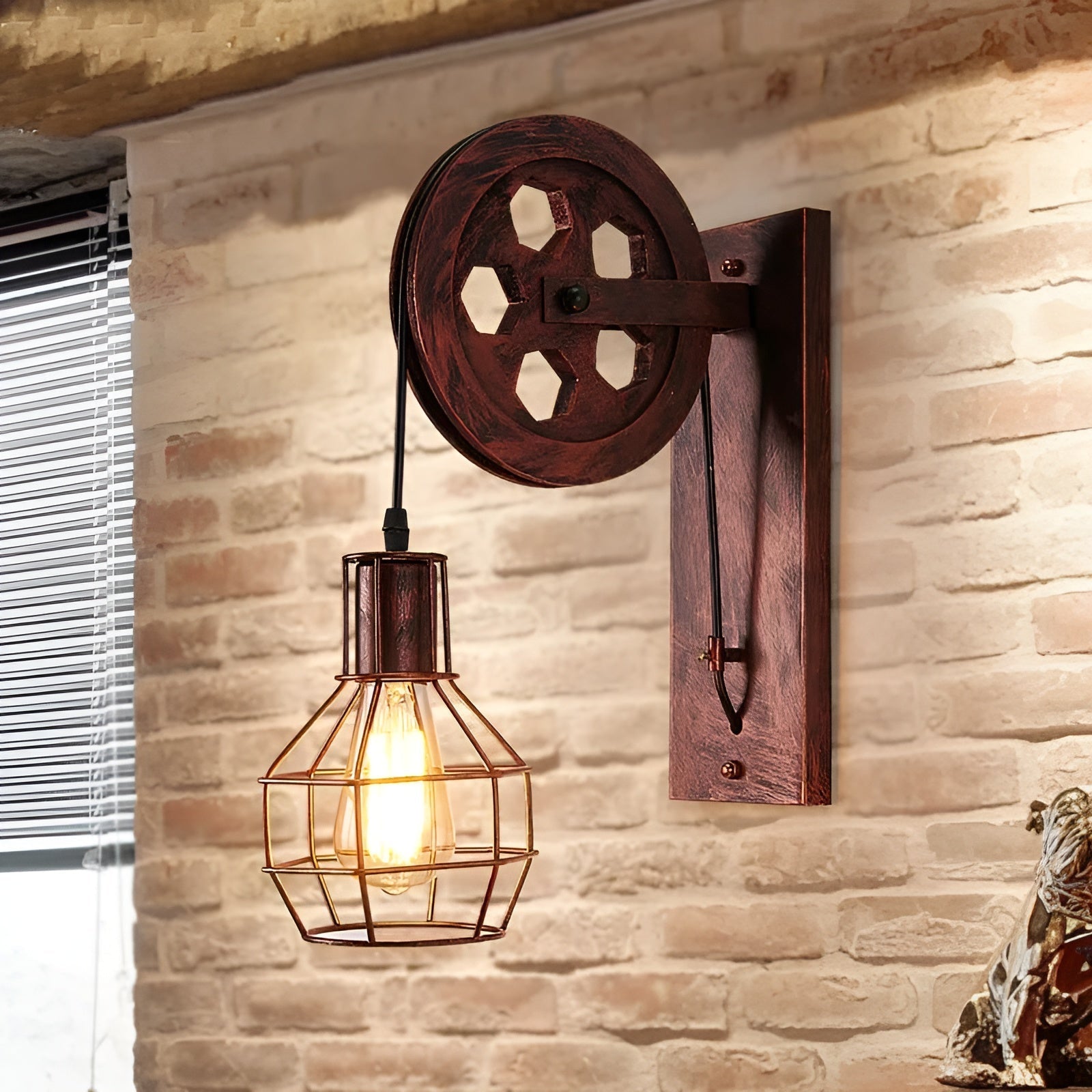 IronGlare – Vintage Industrielle LED-Wandleuchte – Metall & Glas Beleuchtung